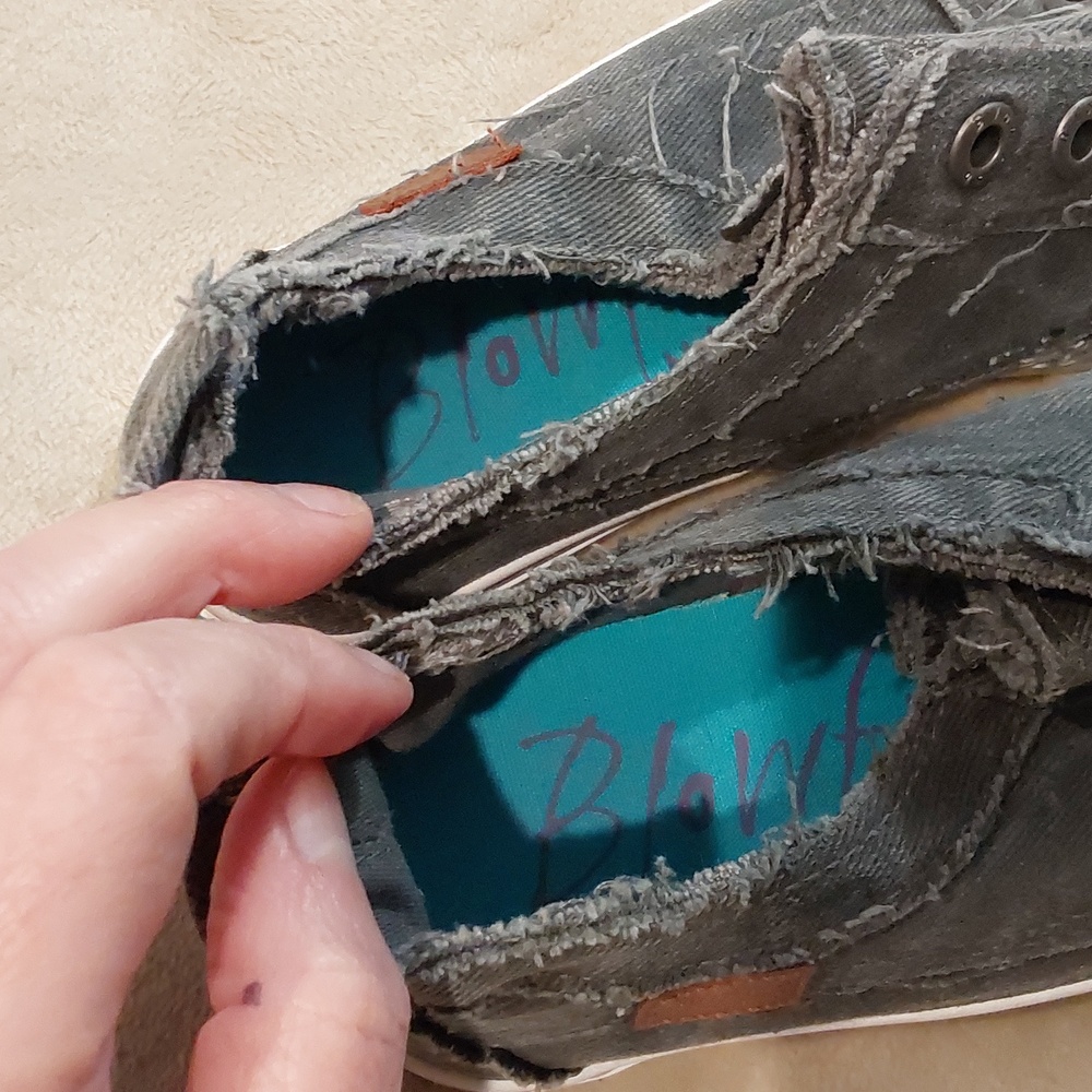 lowfish Malibu Play slip-on sneakers in light grey hipster smoked twill Size 10 - Picture 9 of 12